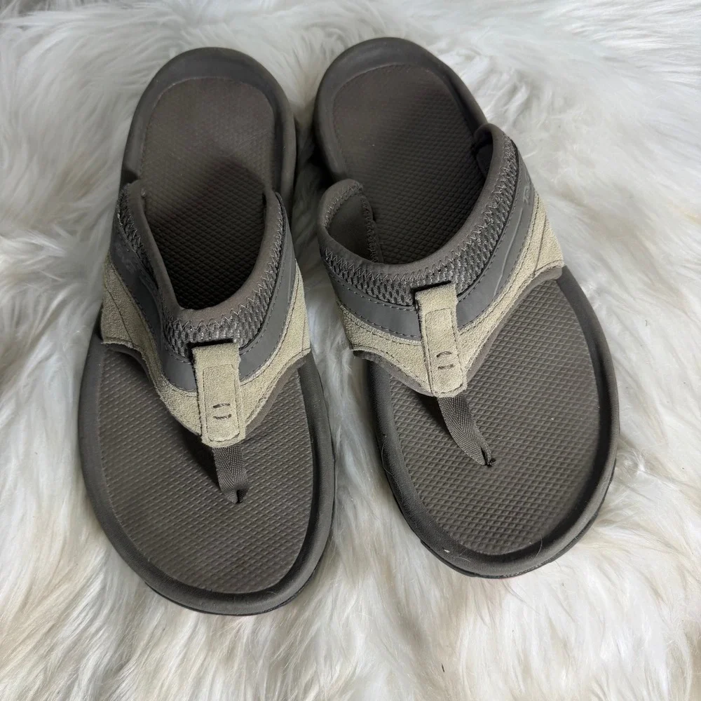 Teva Katavi Thong Sandals Mens 9‎ Brown Suede Mesh Flip Flops 1002432
